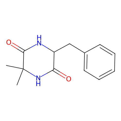 2,5-Piperazinedione, 3,3-dimethyl-6-phenylmethyl- structure