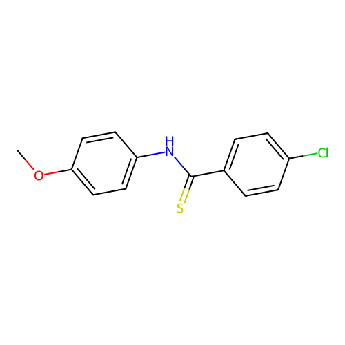 Benzenecarbothioamide, 4-chloro-N-(4-methoxyphenyl)- structure