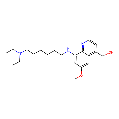 4-Quinolinemethanol, 8-[[6-(diethylamino)hexyl]amino]-6-methoxy- structure