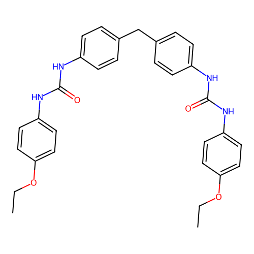 1,1'-(Methanediyldibenzene-4,1-diyl)bis[3-(4-ethoxyphenyl)urea] structure