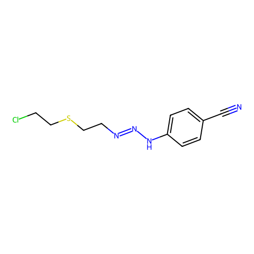 Benzonitrile, 4-[3-[2-[(2-chloroethyl)thio]ethyl]-1-triazenyl]- structure