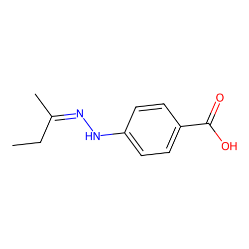 4-[(2Z)-2-butan-2-ylidenehydrazinyl]benzoic acid structure