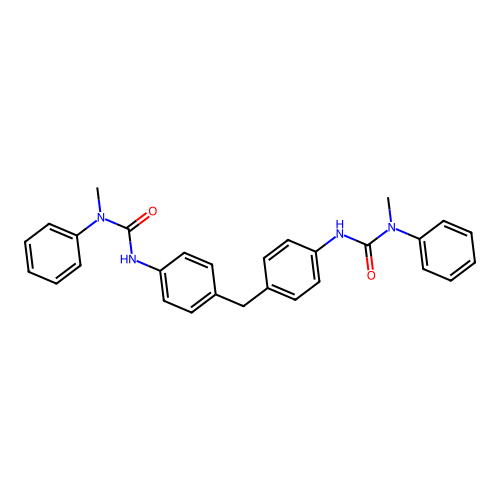 4,4'-Bis(3-methyl-3-phenylureido)diphenylmethane structure