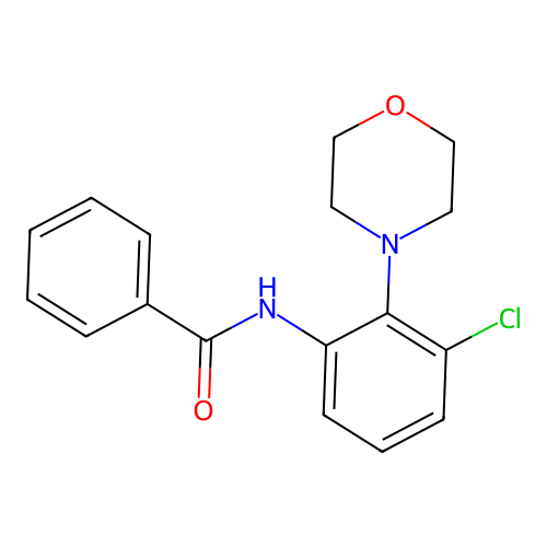 N-[3-chloro-2-(4-morpholinyl)phenyl]benzamide structure