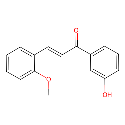 1-(3-Hydroxyphenyl)-3-(2-methoxyphenyl)prop-2-en-1-one structure