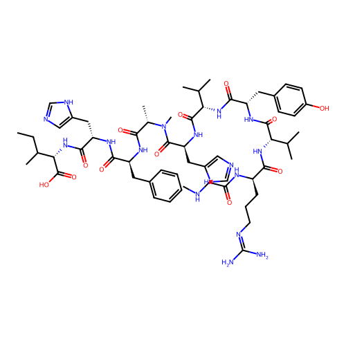 Angiotensin I, sar(1)-val(5)-N-Me-ala(7)- structure