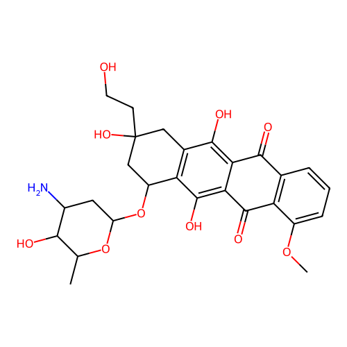 13-Deoxyepirubicin structure
