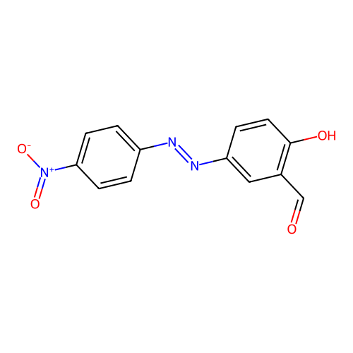 Benzaldehyde, 2-hydroxy-5-(4-nitrophenylazo)- structure