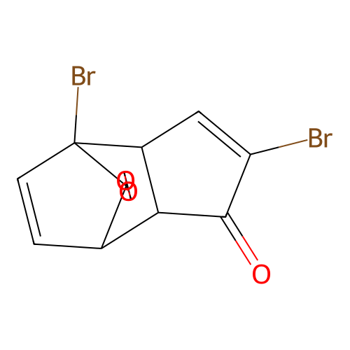 1',4'-dibromospiro[1,3-dioxolane-2,10'-tricyclo[5.2.1.0,2,6]decane]-3',8'-dien-5'-one structure