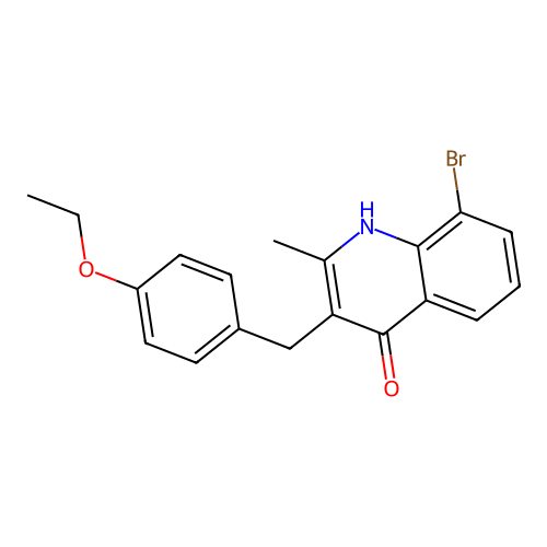 8-Bromo-3-(4-ethoxybenzyl)-2-methylquinolin-4-ol structure