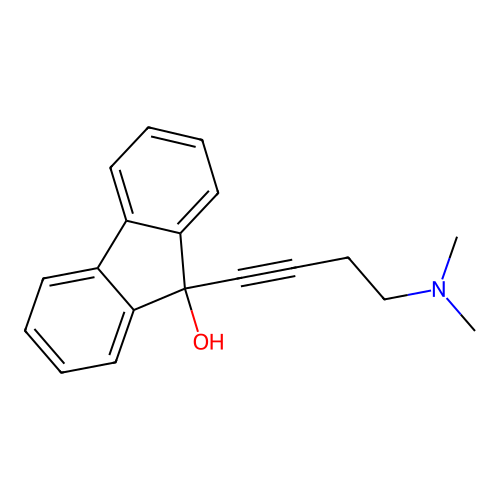9-[4-(Dimethylamino)but-1-ynyl]fluoren-9-ol structure