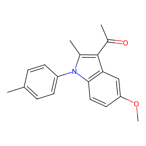1-[5-Methoxy-2-methyl-1-(4-methylphenyl)indol-3-yl]ethanone structure