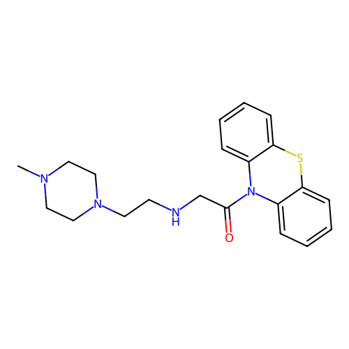 Phenothiazine, 10-(N-(2-(4-methyl-1-piperazinyl)ethyl)glycyl)- structure