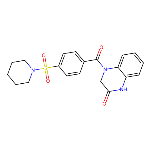 4-(4-Piperidin-1-ylsulfonylbenzoyl)-1,3-dihydroquinoxalin-2-one structure
