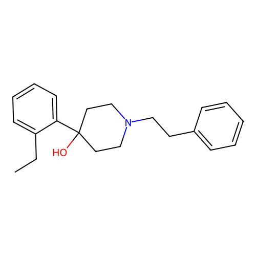 4-Piperidinol, 4-(o-ethylphenyl)-1-phenethyl- structure