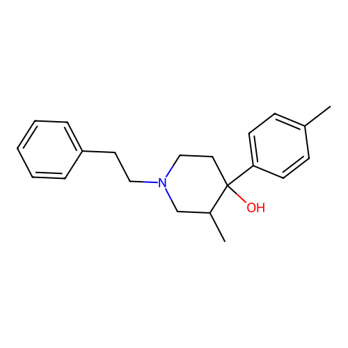 4-Piperidinol, 3-methyl-1-phenethyl-4-(p-tolyl)- structure