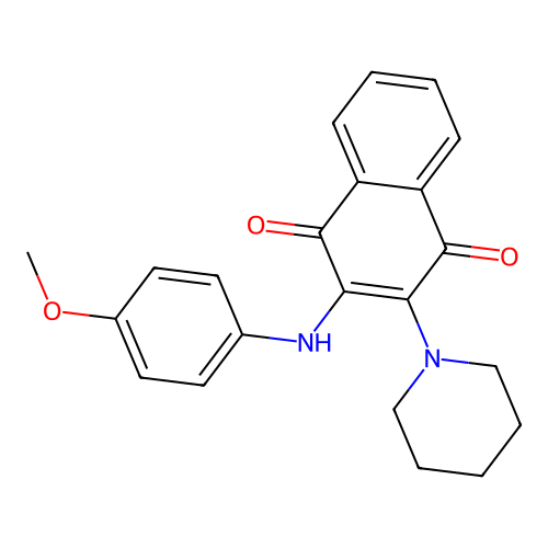 3-[(4-Methoxyphenyl)amino]-2-piperidylnaphthalene-1,4-dione structure