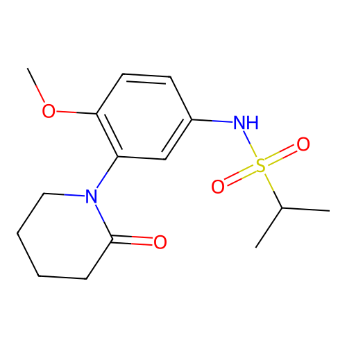 N-[4-methoxy-3-(2-oxopiperidin-1-yl)phenyl]propane-2-sulfonamide structure