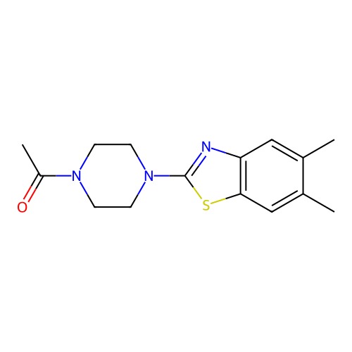 1-(4-(5,6-Dimethylbenzo[d]thiazol-2-yl)piperazin-1-yl)ethanone structure