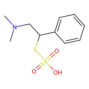 Thiosulfuric acid, S-(2-(dimethylamino)-1-phenylethyl) ester, (+-)- structure