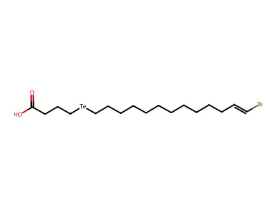 4-(13-Bromotridec-12-enyltellanyl)butanoic acid structure