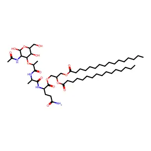 1-(N-acetylmuramyl-alanyl-isoglutaminyl)-2,3-dipalmitoyl-sn-glycerol structure