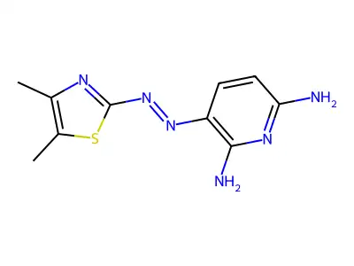 2,6-Pyridinediamine, 3-(2-(4,5-dimethyl-2-thiazolyl)diazenyl)- structure