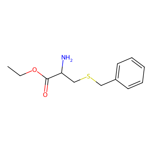 Ethyl 2-amino-3-benzylsulfanyl-propanoate structure