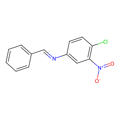Benzenamine, 4-chloro-3-nitro-N-(phenylmethylene)- structure