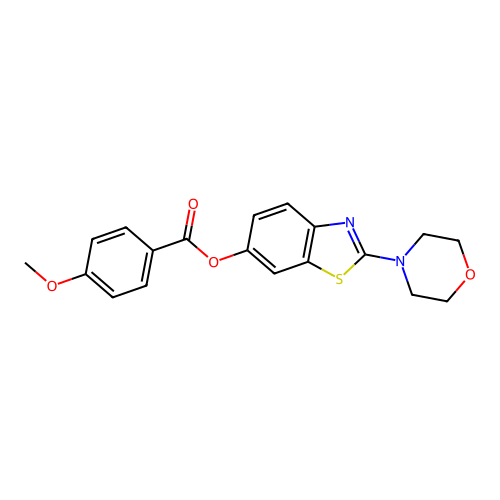 2-Morpholinobenzo[d]thiazol-6-yl 4-methoxybenzoate structure