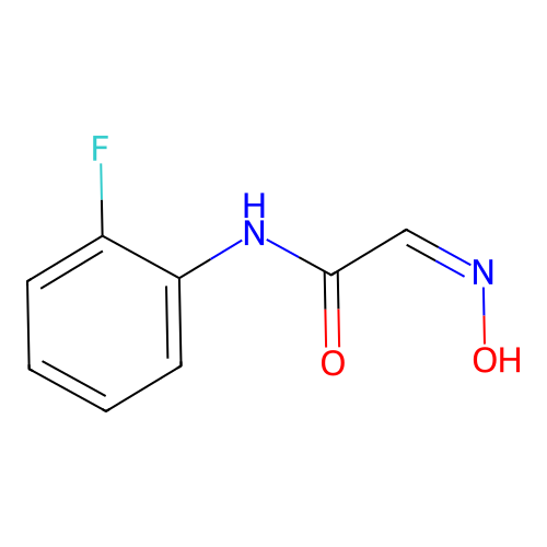 (2Z)-N-(2-fluorophenyl)-2-hydroxyiminoacetamide structure