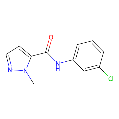N-(3-chlorophenyl)-1-methyl-1H-pyrazole-5-carboxamide structure