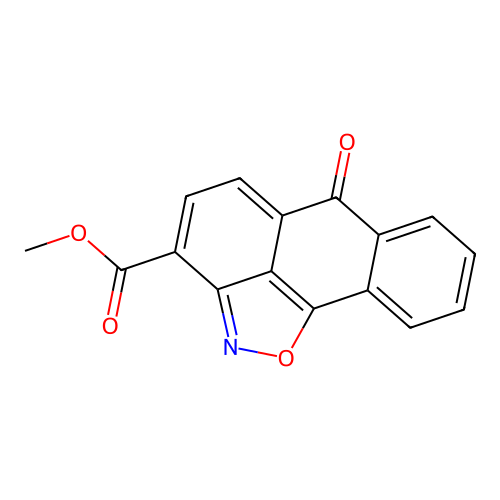 methyl 6-oxo-6H-anthra[1,9-cd]isoxazole-3-carboxylate structure