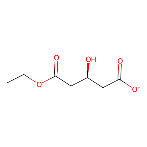(3S)-5-ethoxy-3-hydroxy-5-oxopentanoate structure