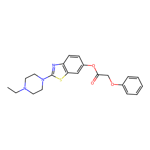 2-(4-Ethylpiperazin-1-yl)benzo[d]thiazol-6-yl 2-phenoxyacetate structure