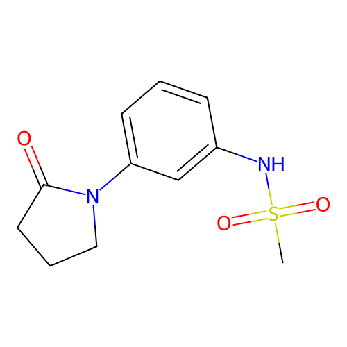 N-[3-(2-oxopyrrolidin-1-yl)phenyl]methanesulfonamide structure