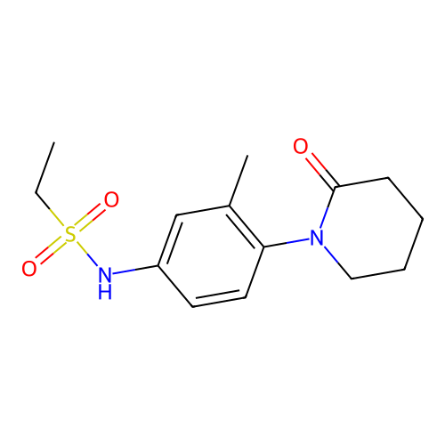 N-(3-methyl-4-(2-oxopiperidin-1-yl)phenyl)ethanesulfonamide structure
