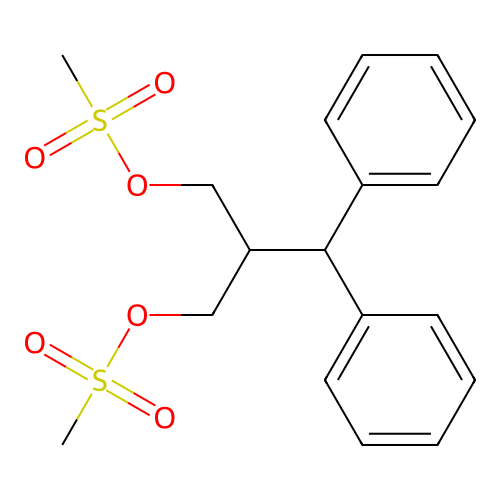 2-Benzhydryl-1,3-propanediol bis(methanesulfonate) structure