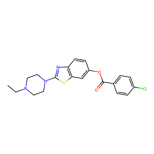 2-(4-Ethylpiperazin-1-yl)benzo[d]thiazol-6-yl 4-chlorobenzoate structure