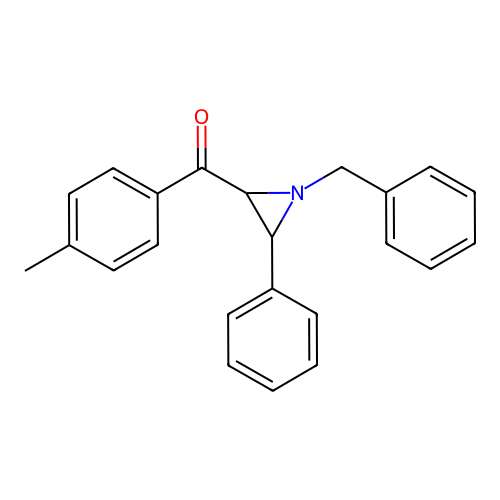 (1-Benzyl-3-phenylaziridin-2-yl)-(4-methylphenyl)methanone structure