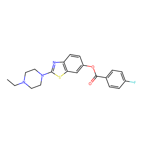 2-(4-Ethylpiperazin-1-yl)benzo[d]thiazol-6-yl 4-fluorobenzoate structure