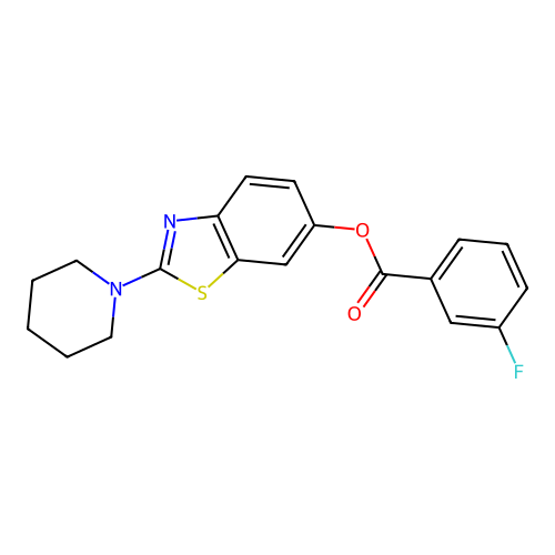 2-(Piperidin-1-yl)benzo[d]thiazol-6-yl 3-fluorobenzoate structure
