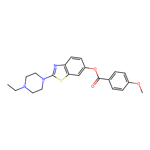 2-(4-Ethylpiperazin-1-yl)benzo[d]thiazol-6-yl 4-methoxybenzoate structure