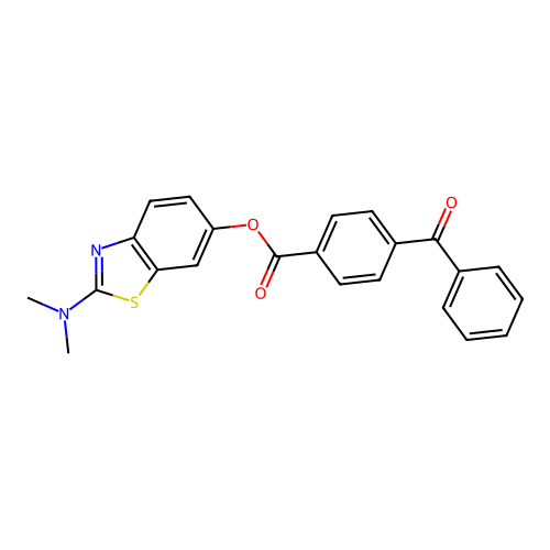 2-(Dimethylamino)benzo[d]thiazol-6-yl 4-benzoylbenzoate structure