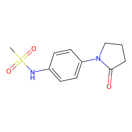 N-[4-(2-oxopyrrolidin-1-yl)phenyl]methanesulfonamide structure