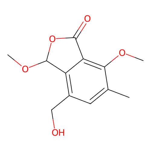 1(3H)-Isobenzofuranone, 4-(hydroxymethyl)-3,7-dimethoxy-6-methyl- structure