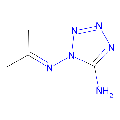 1-Isopropylideneamino-1H-tetrazol-5-amine structure