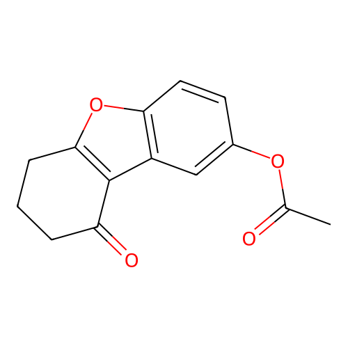 9-Oxo-6,7,8,9-tetrahydrodibenzo[b,d]furan-2-yl acetate structure