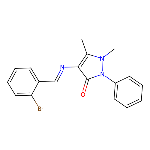 4-((2-Bromo-benzylidene)-amino)-1,5-dimethyl-2-phenyl-1,2-dihydro-pyrazol-3-one structure