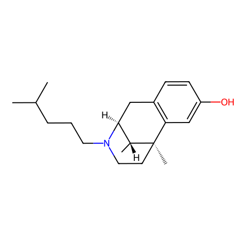 alpha-(+)-N-(4-Mehylpentyl)-N-normetazocine structure